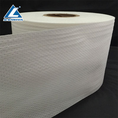 Cina S Potong Perekat Sisi Pita Elastis Nonwoven Fabric Roll Popok Dalam Warna Putih pemasok