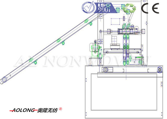 Cina Polyester / PP Fiber Cross Lapper Machine 3800mm Untuk Pembuatan Karpet pemasok