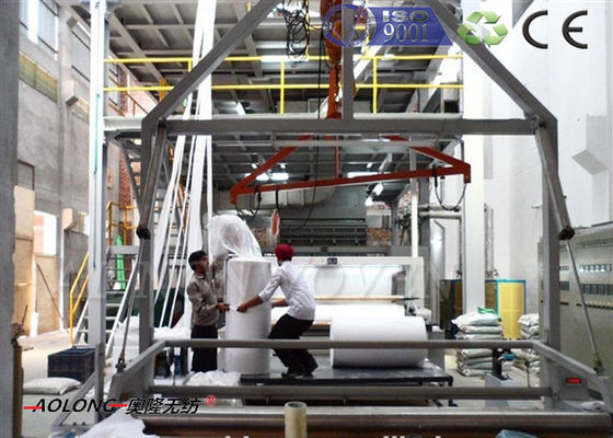 Cina Full automatic PP Non Woven Fabric Membuat Mesin 200KW dengan CE / ISO9001 pemasok