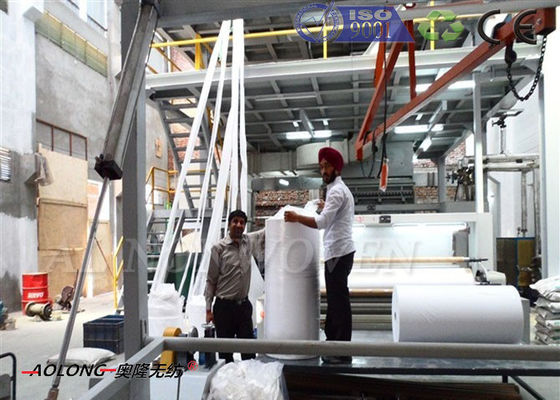 Cina Single beam PP Non Woven Fabric Production Line Untuk Penutupan Pertanian pemasok
